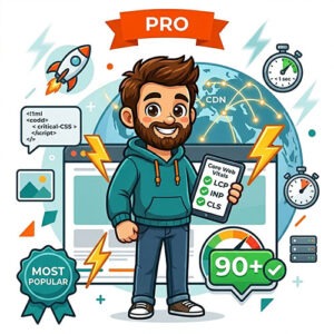 WordPress speed optimization Pro package by The Beard Guy with global CDN and 90+ PageSpeed score