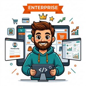 Ecommerce website design Enterprise package by The Beard Guy with online store and membership dashboard